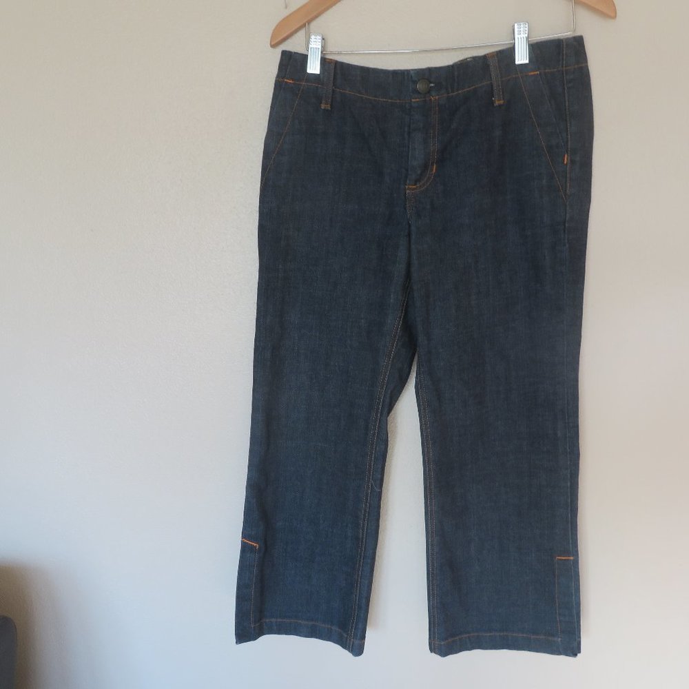 Women's Gap Low Rise Dark Wash Capri Pants Size 10 R